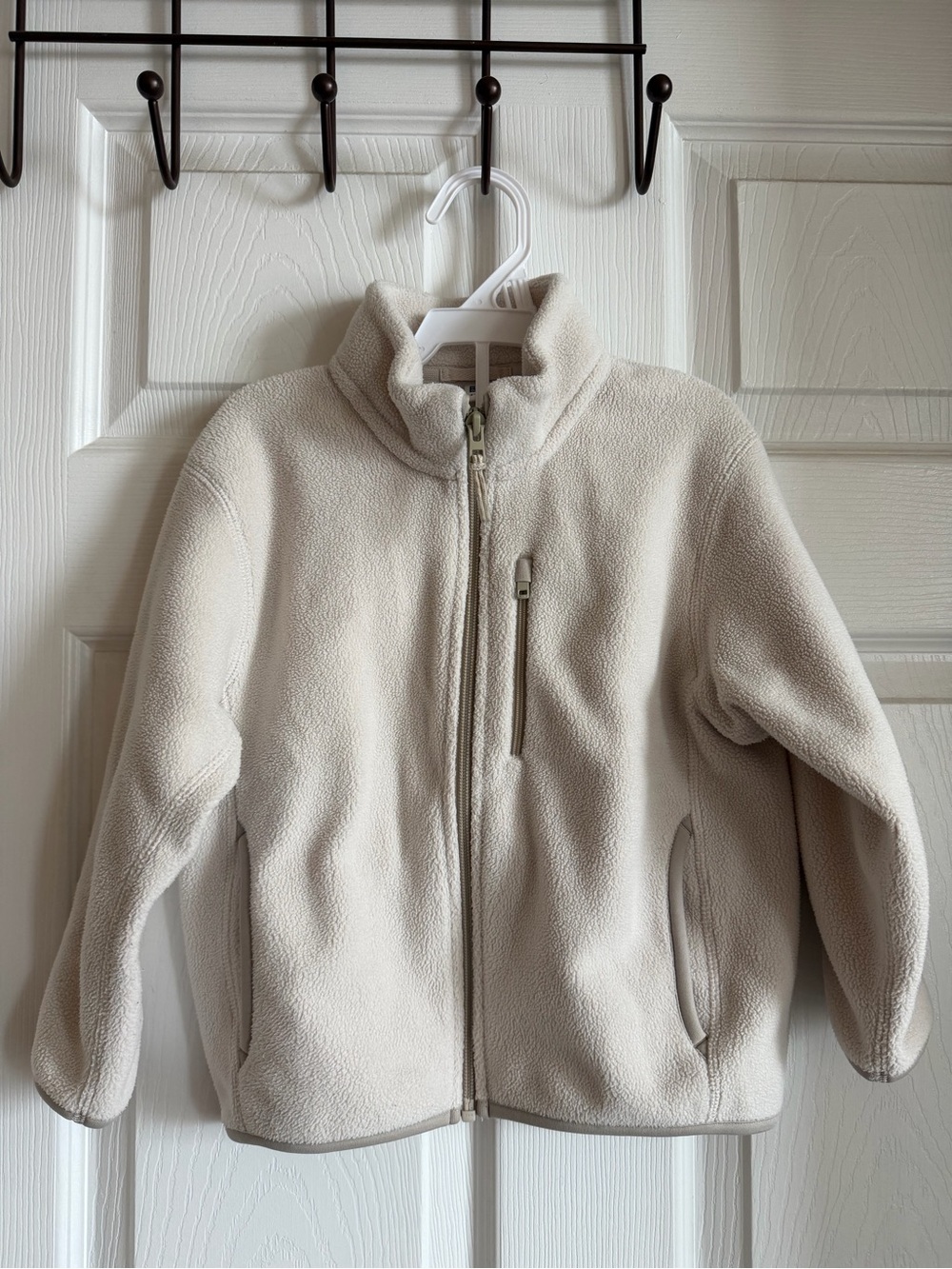 Uniqlo Kids Fleece Full-Zip Jacket (Offwhite)